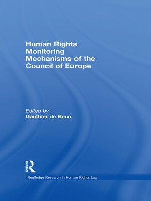 cover image of Human Rights Monitoring Mechanisms of the Council of Europe